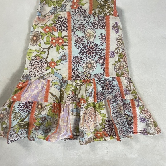 Queen Bee Boho Patchwork Halter Dress Size 5 - Picture 3 of 8